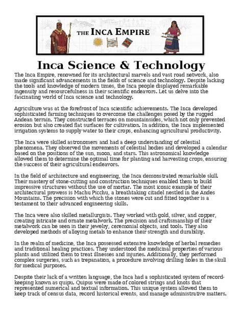 Science and Technology of the Inca Empire: A Beginner-Friendly Walkthrough
